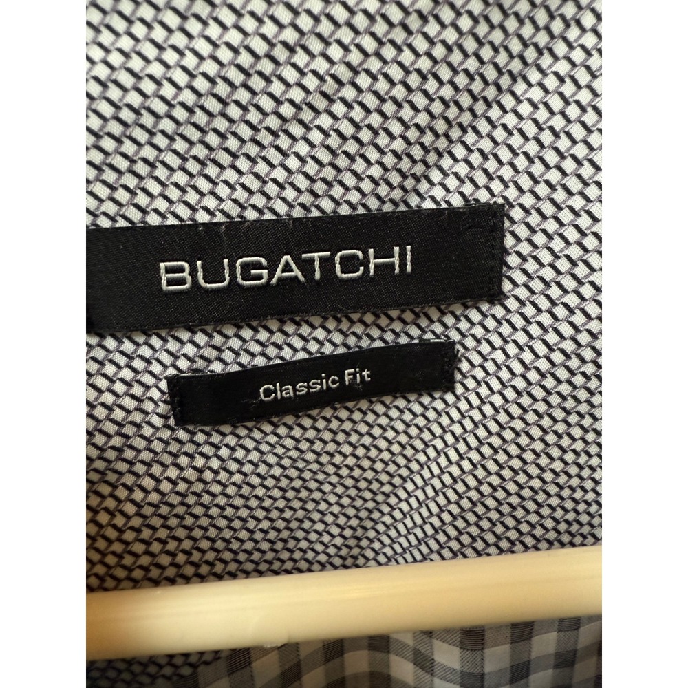 Bugatchi Classic Fit Checkered‎ Button Down Long Sleeve Shirt XXL - Picture 2 of 5